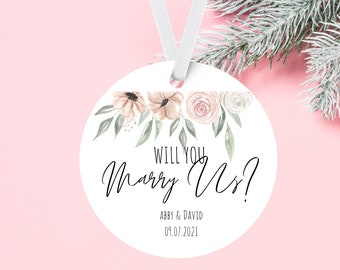 CUSTOMIZABLE Officiant Ornament, Couple Ornament, Personalized Christmas Ornament, Personalized Wedding, Officiant Gift, Will you Marry Us
