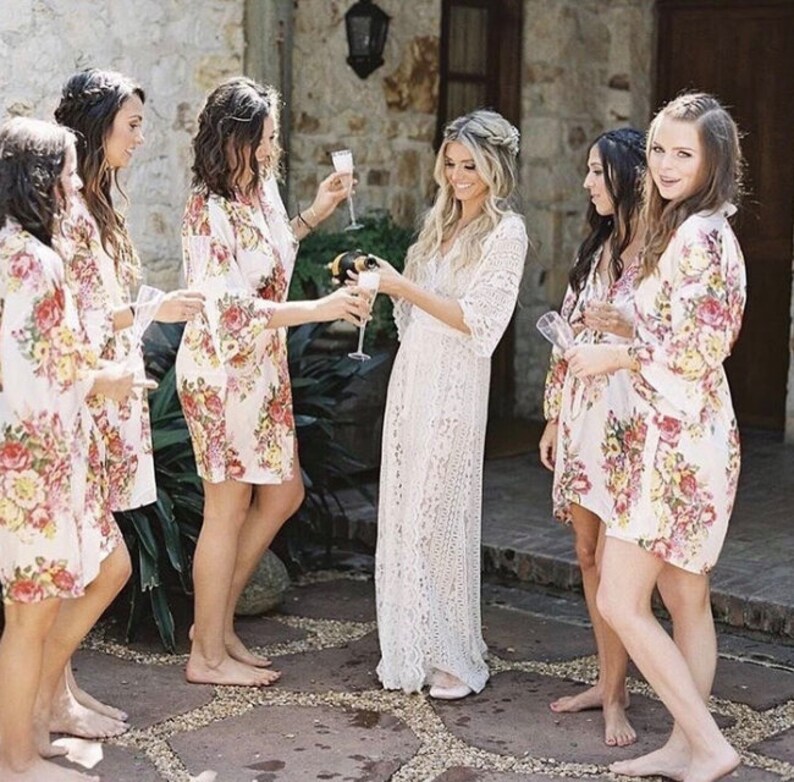 White FULL LENGTH LACE Robe Brides Robes Robe Bridal Robe Etsy Canada