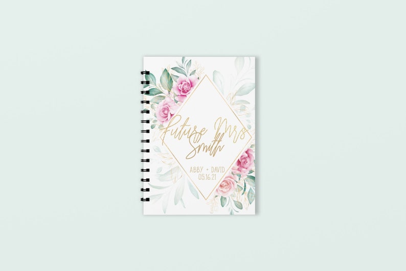 Future Mrs Personalized Plannerr Wedding Planning Notebook Bridal Shower Gift Engagement Gift Bridal Shower Wedding Planner