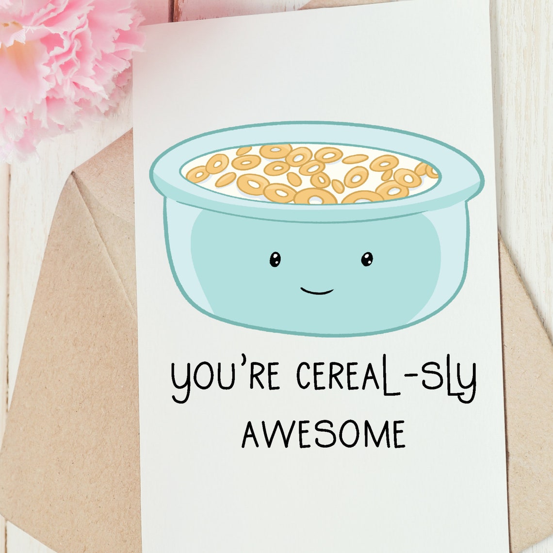 You're Awesome Greeting Card Cereal Card Funny Pun Etsy