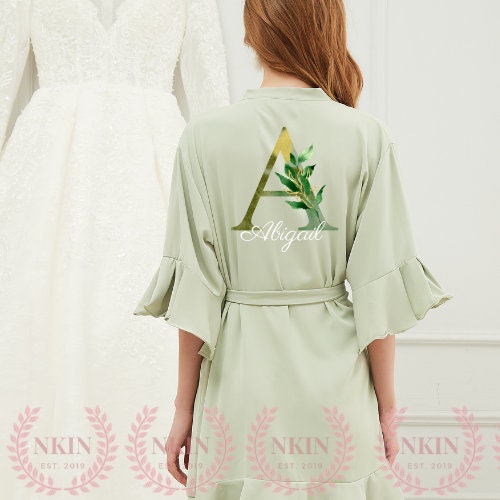 kimono katoenen gewaad gepersonaliseerde badjas bruiloft gewaden Trouwen Cadeaus & Aandenkens Cadeaus bruidsmeisjes Kleding bruidsmeisje gewaad 