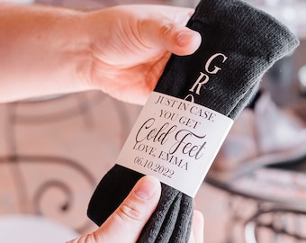 In case you get cold feet socks, groom gift, groom socks, wedding day gift, gift from the bride to the groom, wedding socks, groomsman