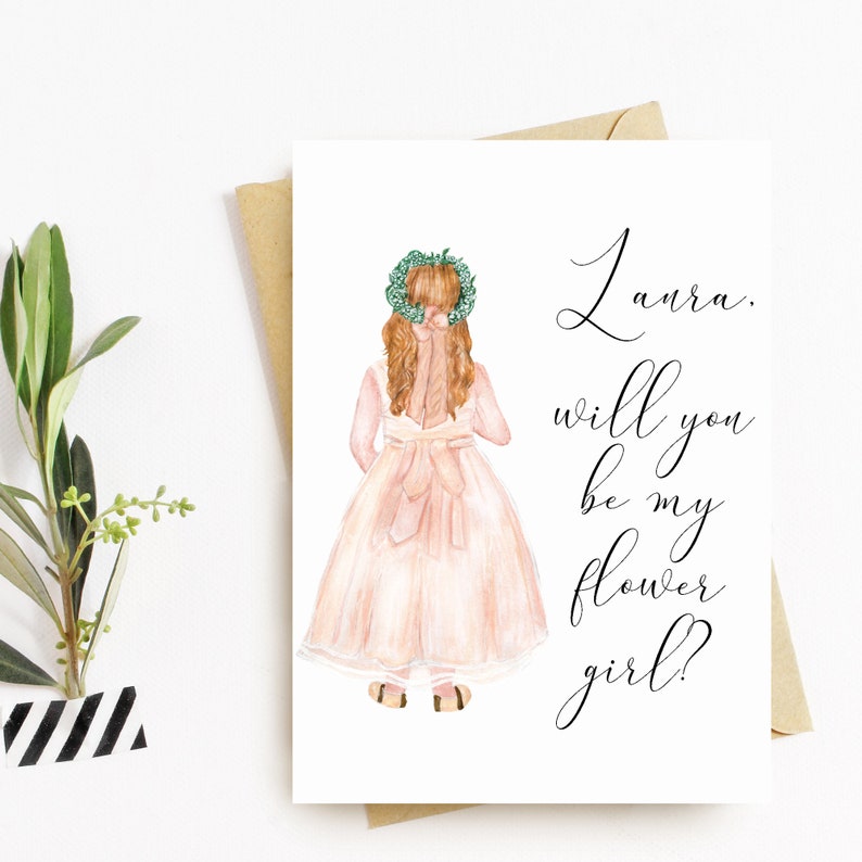 Personalized Flower Girl Proposal Card Flower Girl Card Etsy Canada
