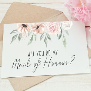 Carte de demoiselle d’honneur personnalisée, carte-cadeau MOH, cadeaux de fête de mariage, proposition de fête nuptiale, boîte-cadeau MOH, note nuptiale à mon, Serez-vous mon, MOH