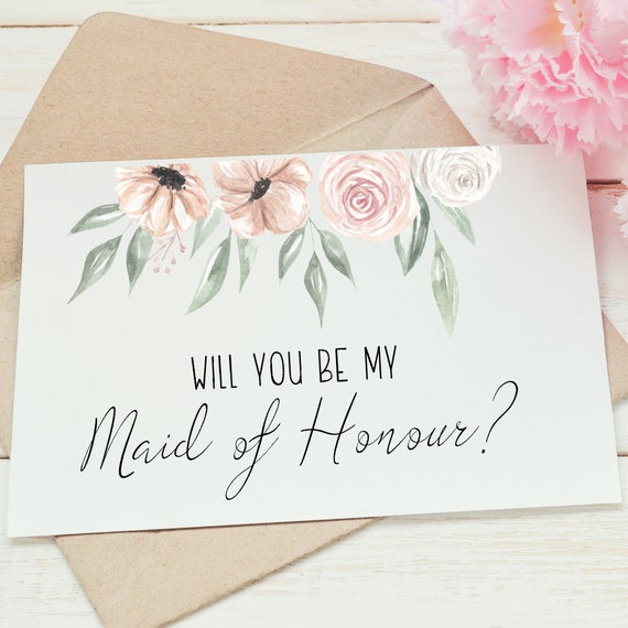Custom Maid-of-Honor Card, MOH Gift Card, Wedding Party Gifts, Bridal Party Proposal,MOH Gift Box, Bridal Note To My, Will you be my, MOH