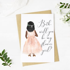 Personalized Flower Girl Proposal Card, Flower Girl Card, Customized Card, Junior Bridesmaid Cards, Will you be my flower girl, Customizable