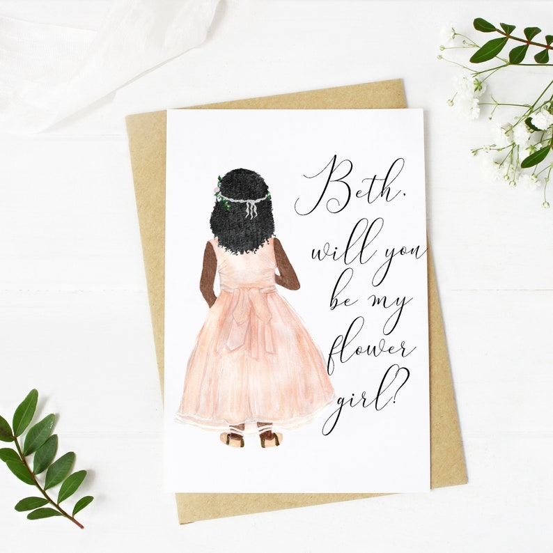 Personalized Flower Girl Proposal Card Flower Girl Card Etsy Canada