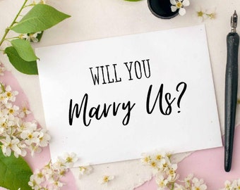 Will You Marry Us, Officiant Proposal, Officiant Card, Gift to Officiant, Will You Be Our Officiant Card, Wedding Card, Will You Be
