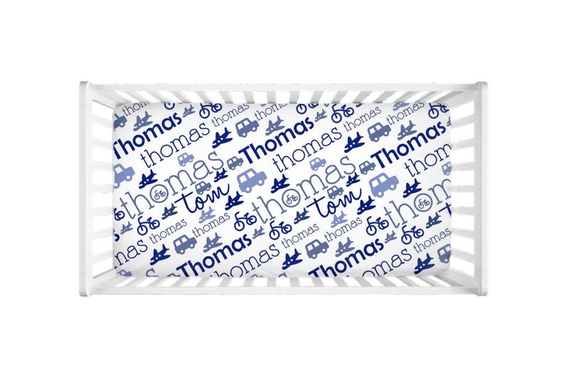 Baby Crib Sheet Personalized Baby Crib Sheet Baby Name Etsy
