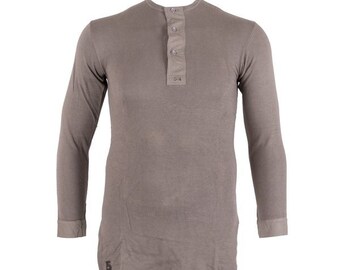 Vintage 1930s - 40s Swedish Army Field Shirt. 100% Cotton Undershirt