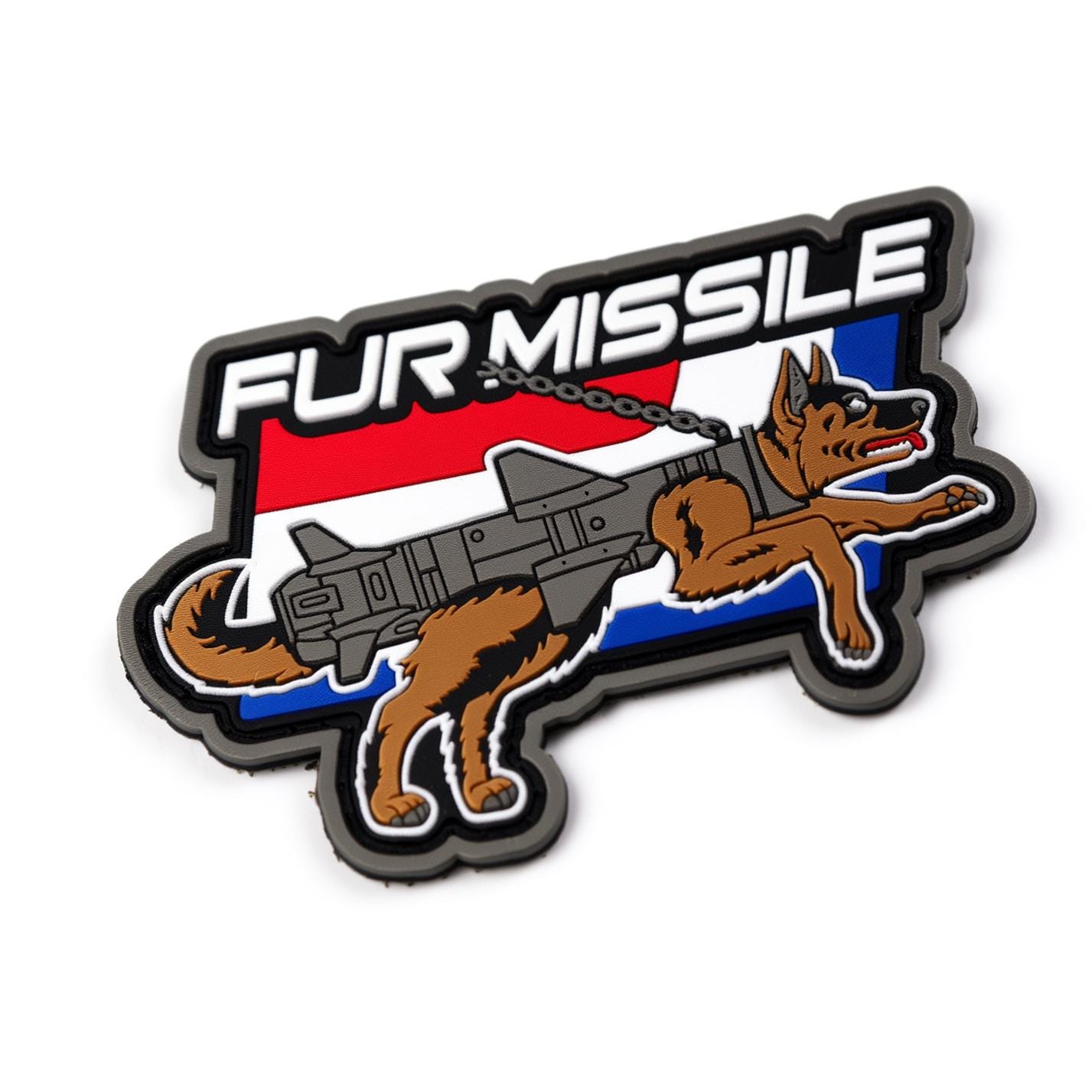 Fur Missile PVC Morale Patch - Honor Military & Police K9 Teams With ...