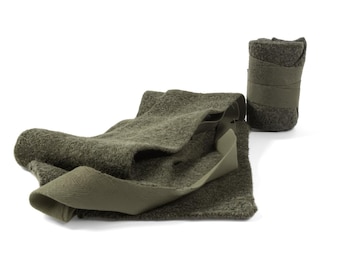 Belgian Army Surplus Wool Leg Wraps, Insulated Cold Weather Gear
