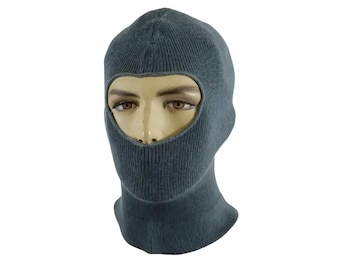 Swiss Army Wool Balaclava – Military Surplus Cold Weather Mask (Field Grey)