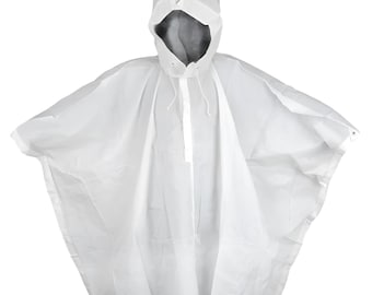 Genuine Swiss Army Snow Camo Poncho – Waterproof Military Surplus Rain Cape Shelter Tarp