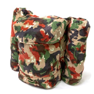 Swiss M70 Rucksack Authentic Swiss Army Surplus Backpack with Alpenflage Camo - Durable & Versatile Pack for Hiking, Camping, and Outdoors