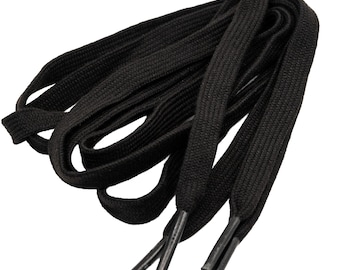 Genuine German Bundeswehr Army Boot Laces – 160cm Black Heavy Duty Replacement Pair