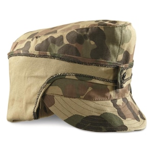 Romanian Army Surplus Camo Field Cap: Vintage Cold War Era Hat