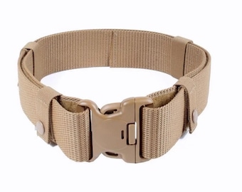Spec-Ops IBA Load Bearing Belt, Coyote Brown, Adjustable 24-45" (Made in USA)