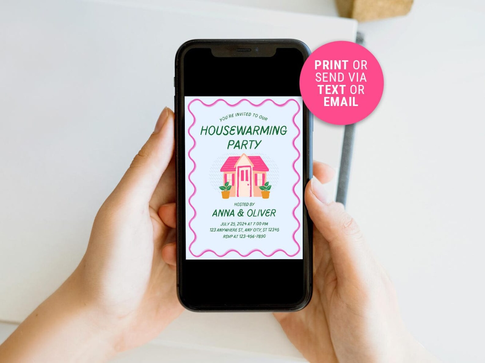 EDITABLE Housewarming Invitation Canva DIY Custom Housewarming Invites ...