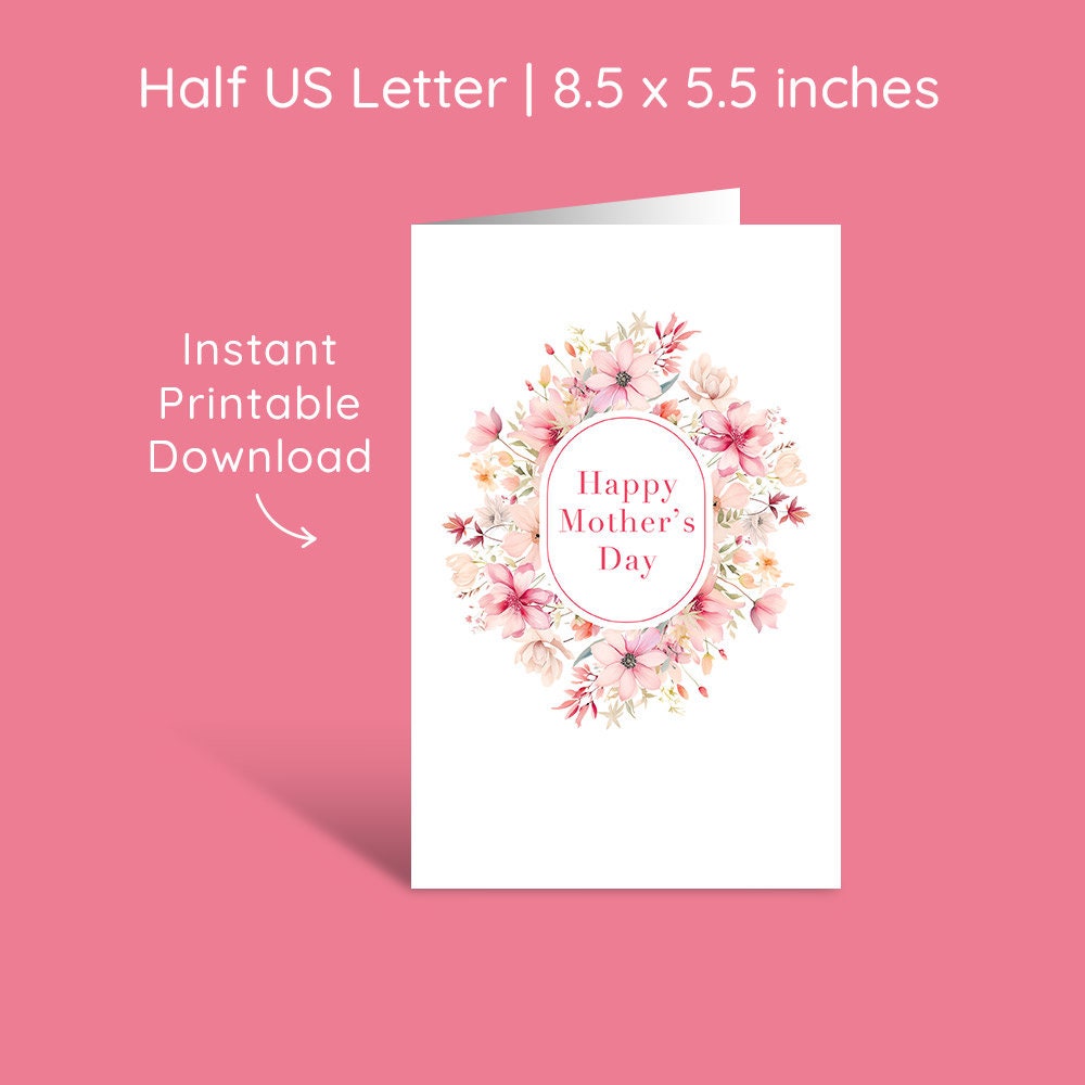 PRINTABLE Mother's Day Card, Blank Instant Downloadable Card for Mom ...