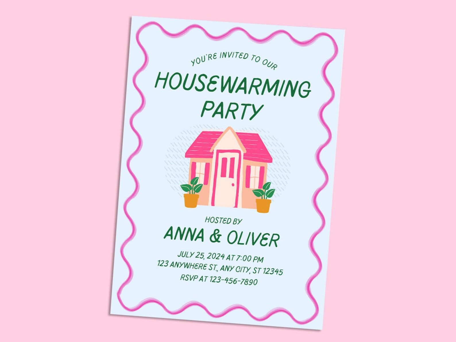 EDITABLE Housewarming Invitation Canva DIY Custom Housewarming Invites ...