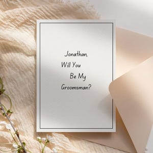 Plantilla de tarjeta de propuesta de padrino de boda personalizada editable Canva Tarjeta de propuesta "¿Quieres ser mi padrino de boda?" / Propuesta de padrino de boda / Propuesta de oficiante