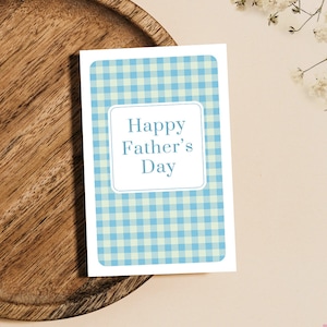 Tarjeta imprimible del Día del Padre, descargable al instante, para papá, abuelo y esposo. Tarjeta imprimible con la letra "Medio estadounidense" del Día del Padre.