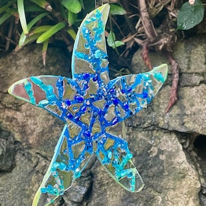 Mosaic Mirror Starfish Sun Catcher - One-of-a-kind