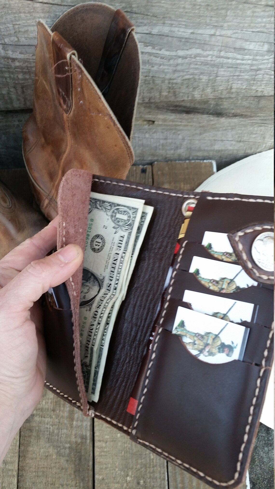Long Wallet Vertical Wallet Cowboy Wallet Biker Wallet Etsy UK