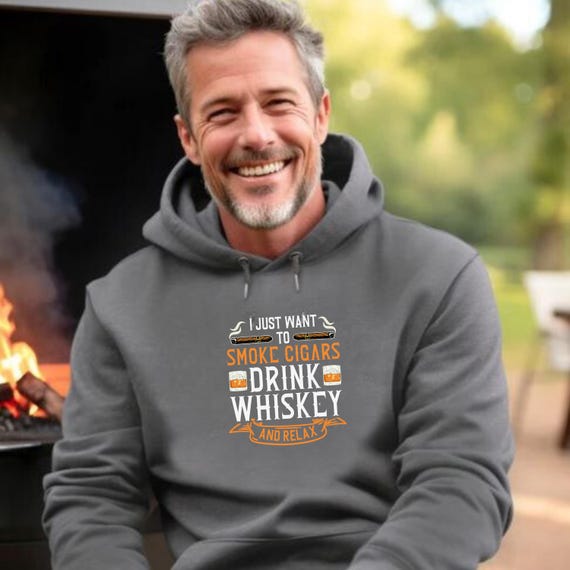 Sigarensweater met capuchon, Whiskey Relax hoodie-shirt, trui