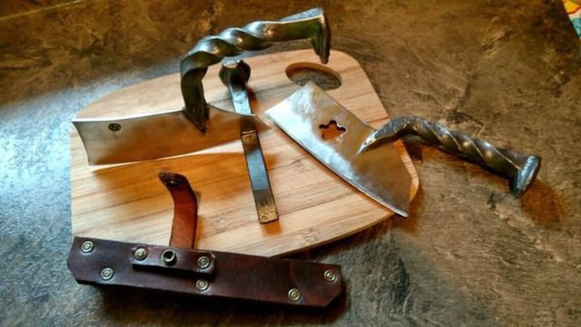 Kitchen Cleaver Set Etsy