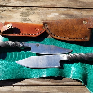 Hand Forged Twisted Railroad Spike Handle Knife