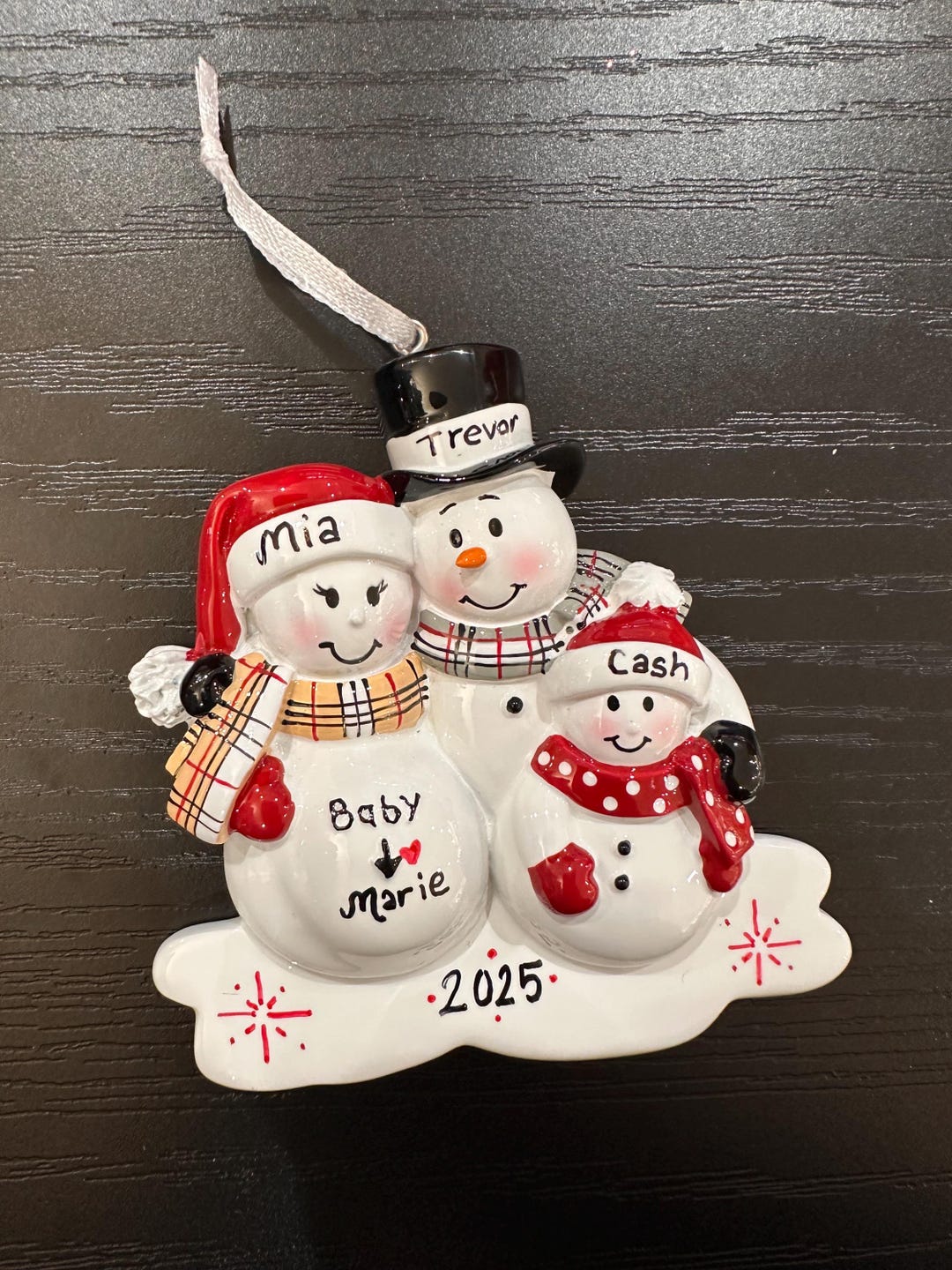 We’re Expecting Family of 3 Personalized Christmas Ornament - Etsy