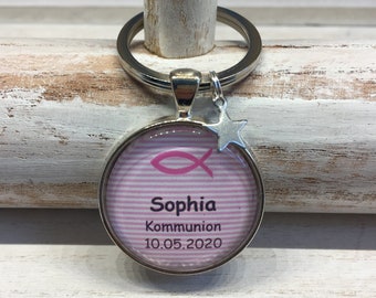 Schlüsselanhänger "Kommunionkind" für Mädchen personalisiert