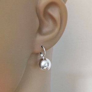 Boucles d'oreilles dormeuse en argent massif 925 boules neuf Thanina bijoux image 6