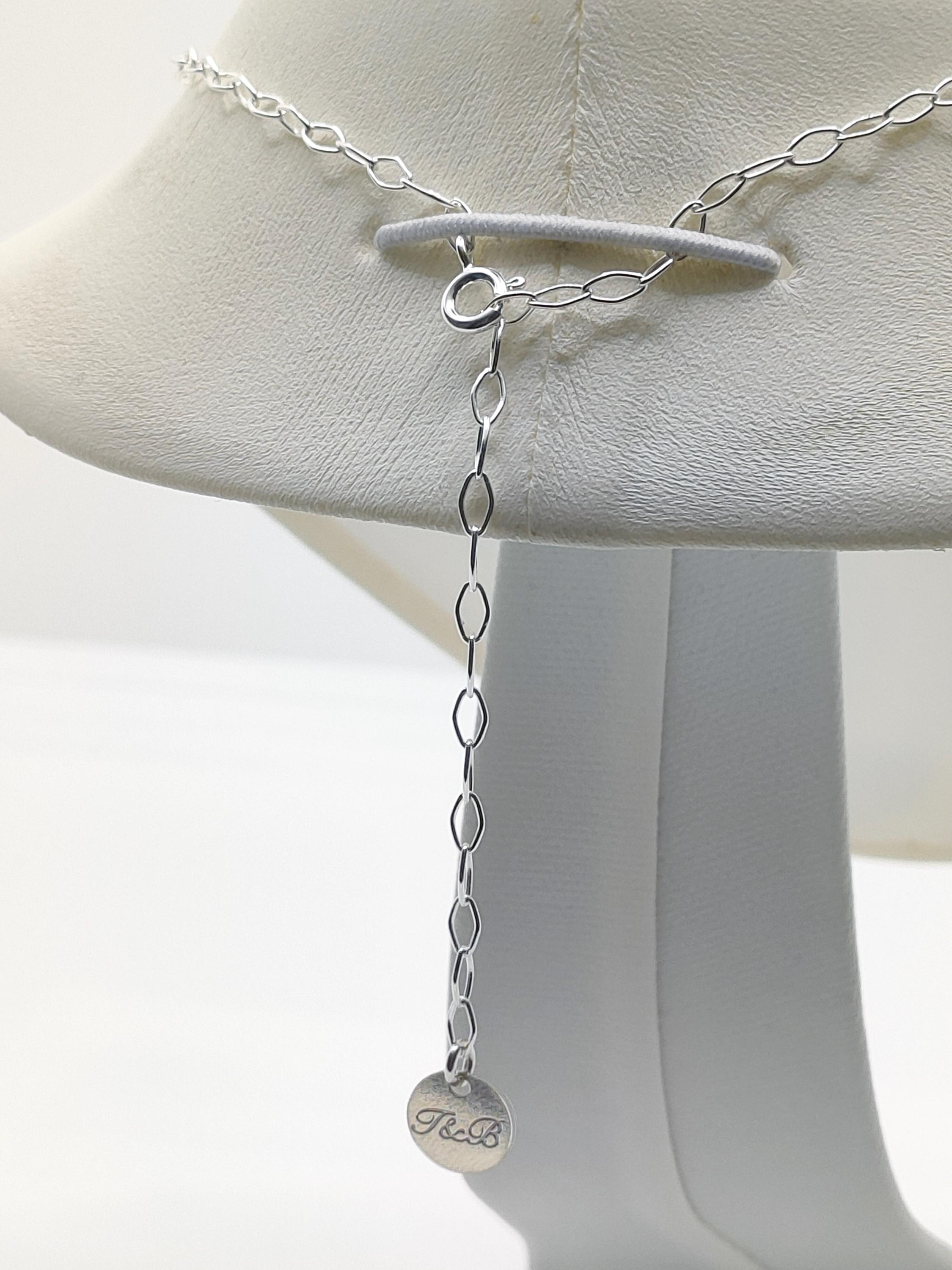 Collier Argent 925 Avec Pierre De Lune - Bijou Thanina - Forme Soleil - Neuf Avec étiquettes