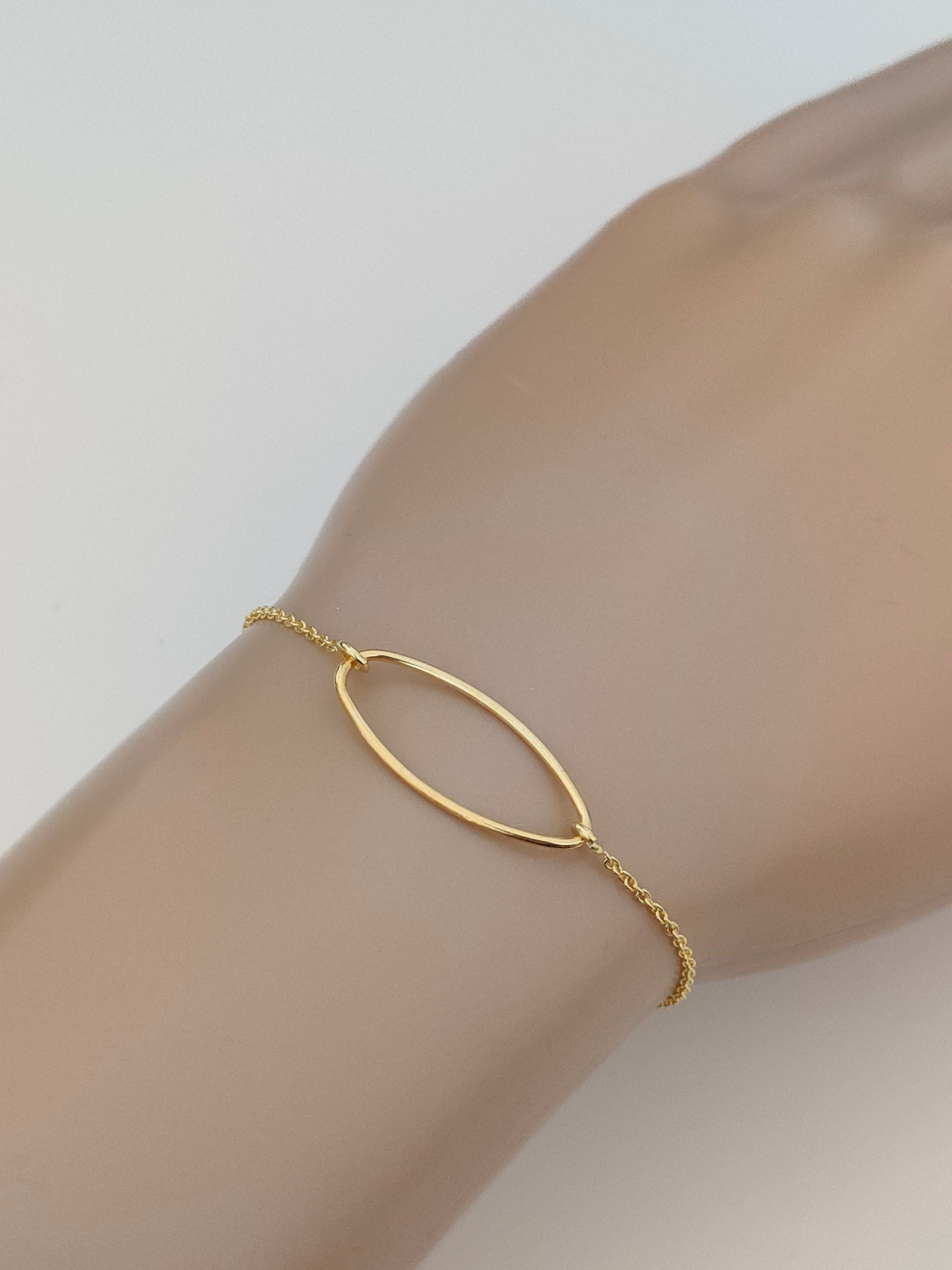 Collier Thanina En Argent 925 Plaqué Or Jaune - Neuf Avec étiquettes, Chaîne élégante Pour Un Cadeau Ou Un Usage Quotidien