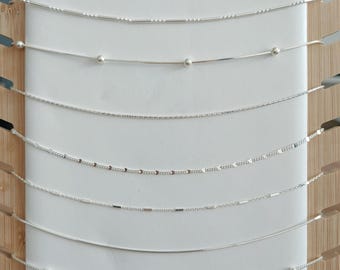 925 silver chain, 40 cm to 80 cm