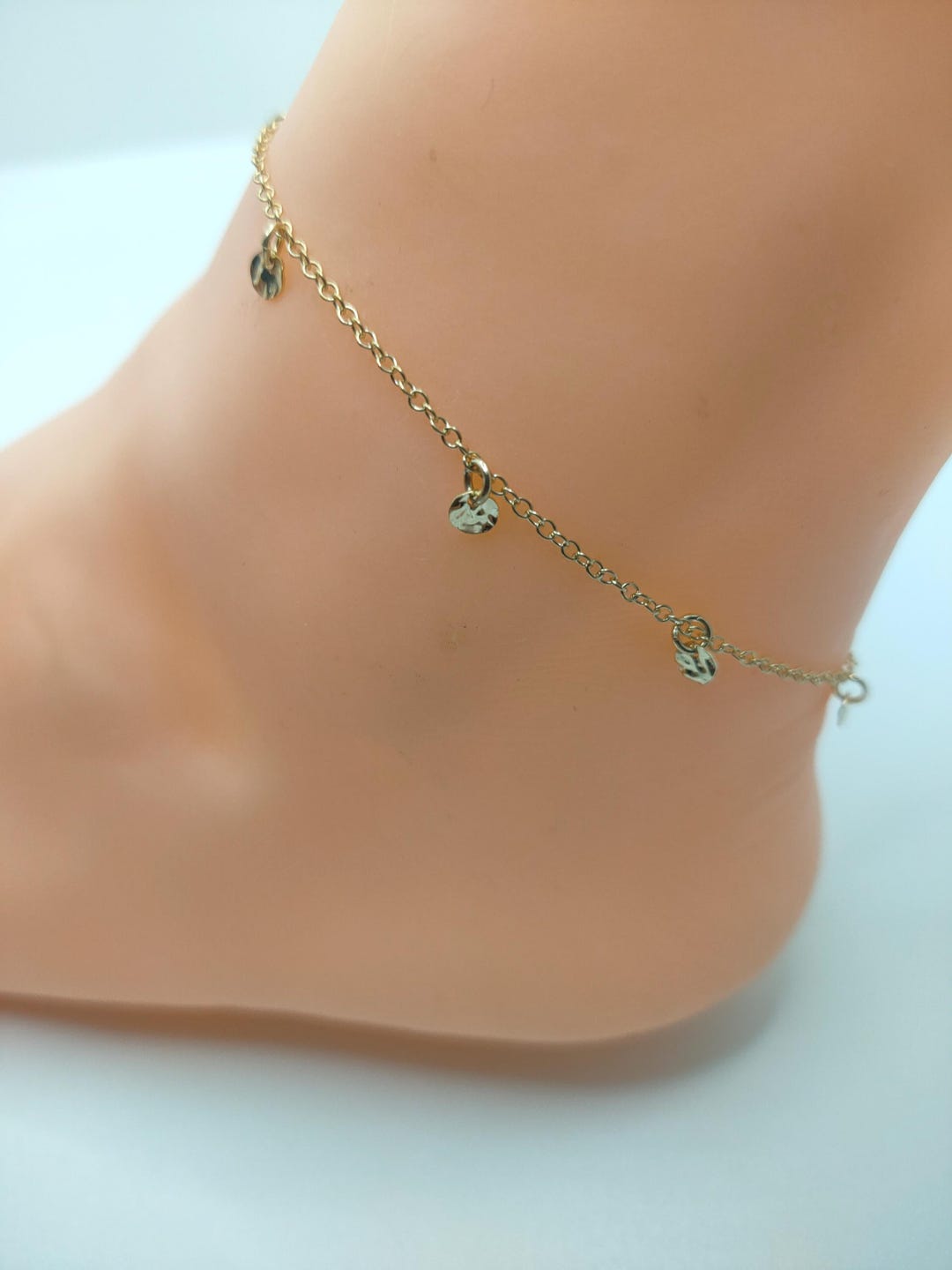 Bracelet De Cheville Argent Massif 925 - Chaîne Double - Bijou Femme Thanina