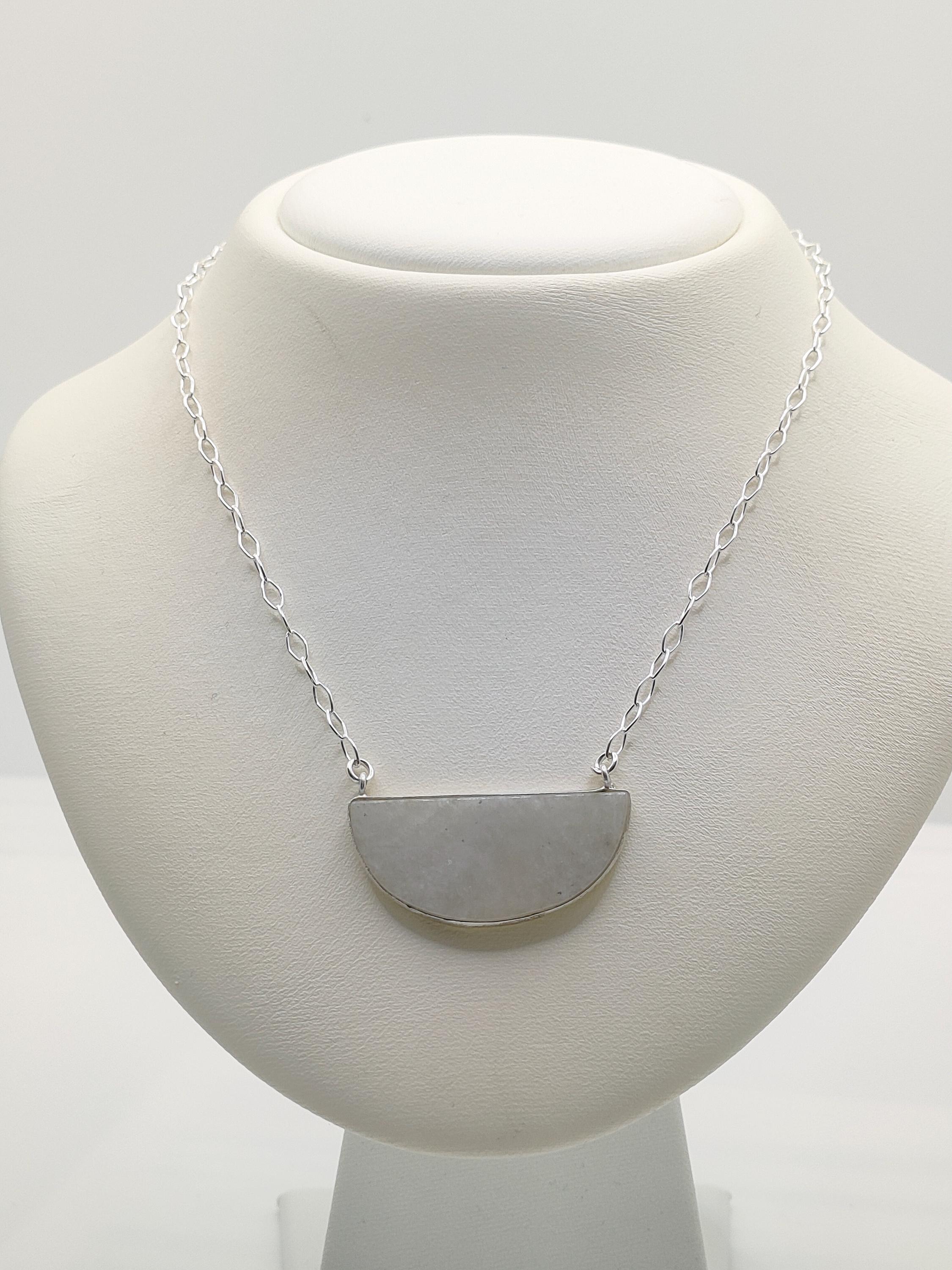Collier En Argent 925 Avec Pierre De Lune – Modèle Soleil – Marque Thanina Bijoux – Neuf Avec étiquettes