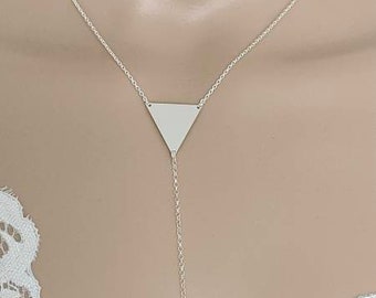 Collier lasso femme Triangles en argent 925 neuf thanina bijoux