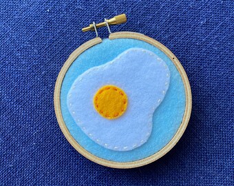 Fried Egg Felt Wall Art #4