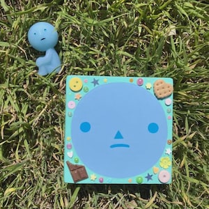 Blue Smiski Inspired Trinket Painting
