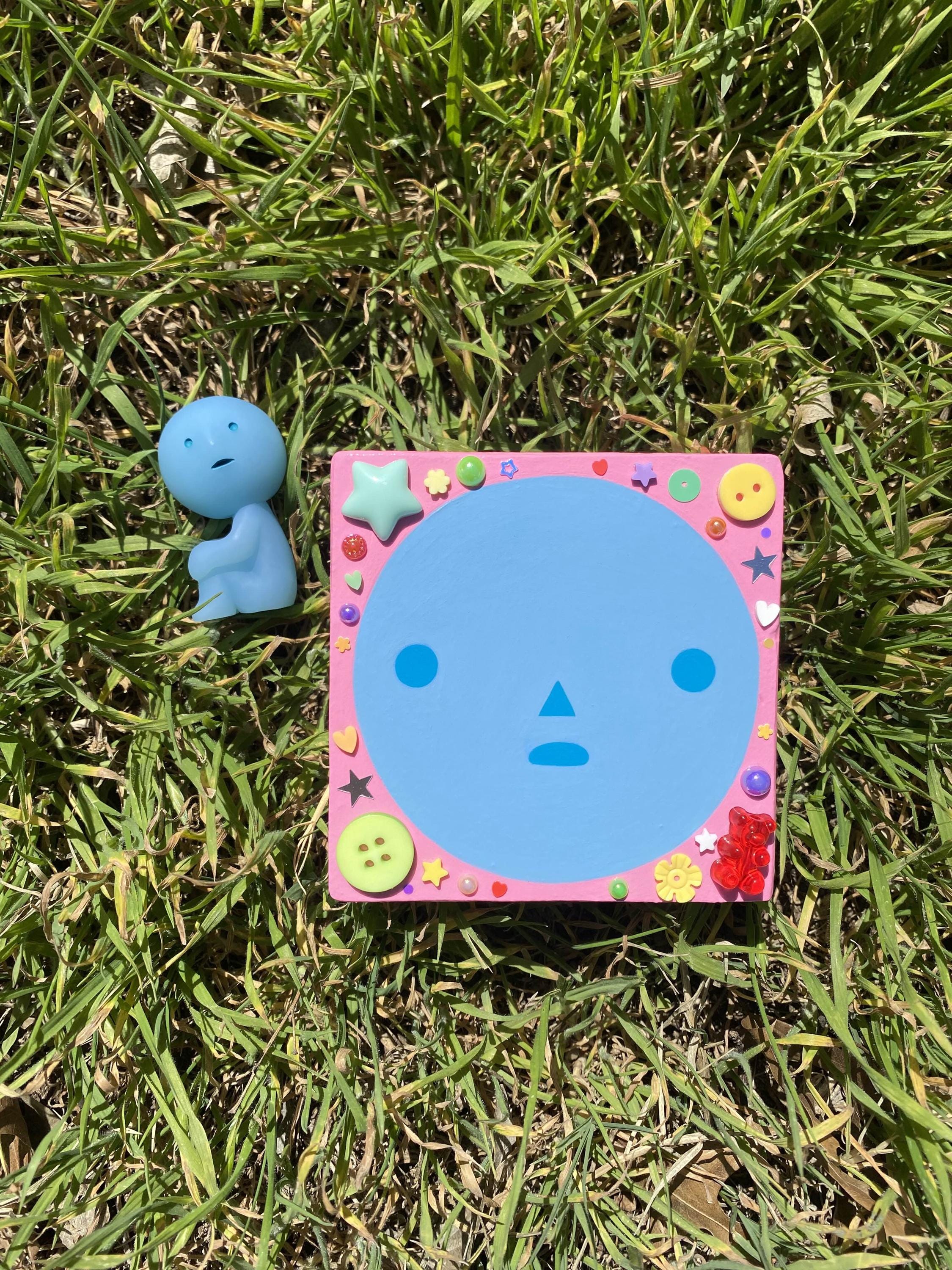 Blue Smiski Inspired Trinket Painting