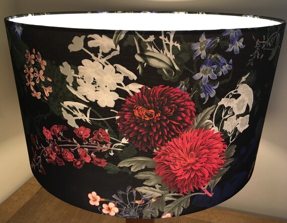 Black floral lampshade deals