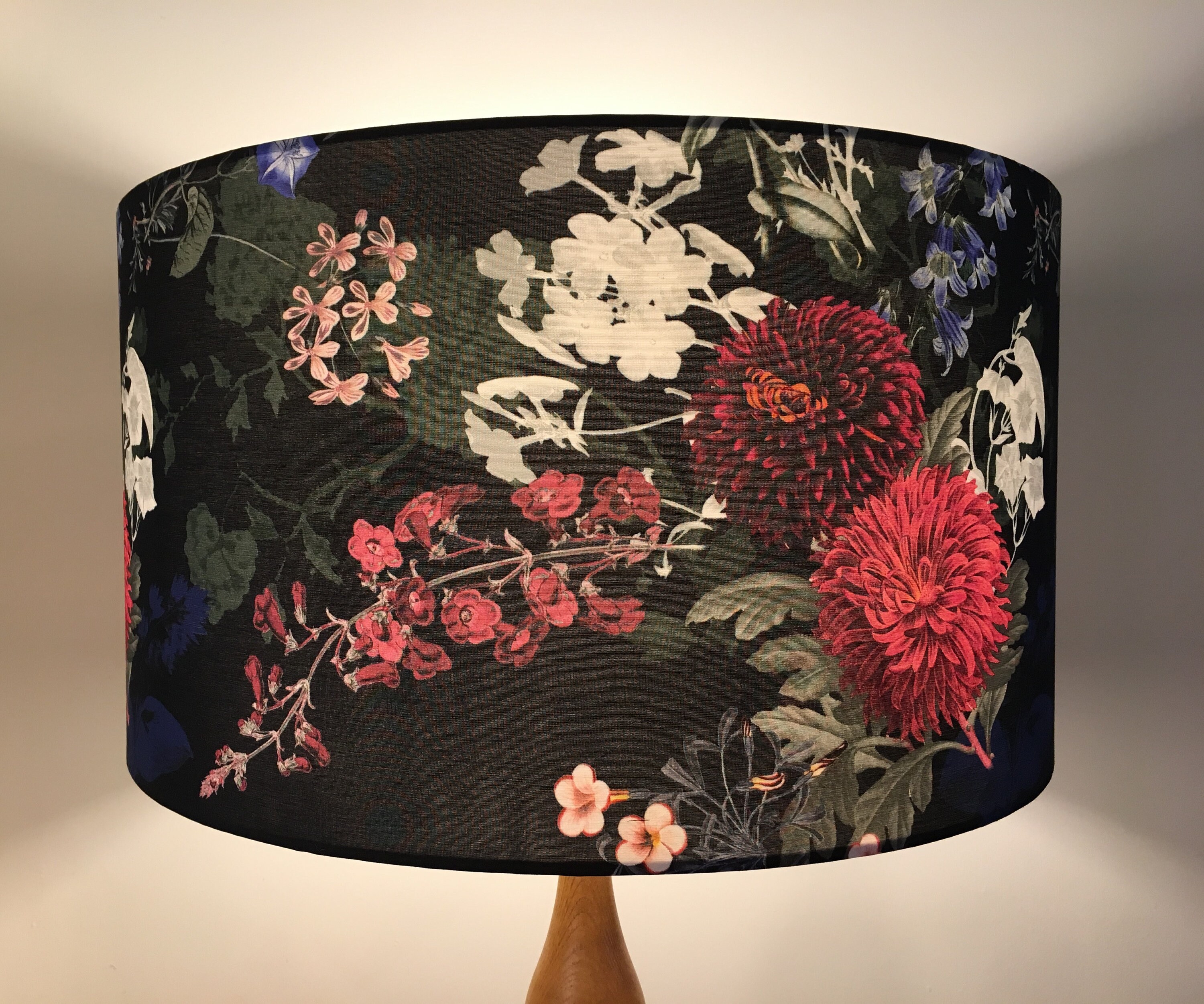 Black Lampshade Floral Lampshade Large Lampshade Pink Etsy Italia