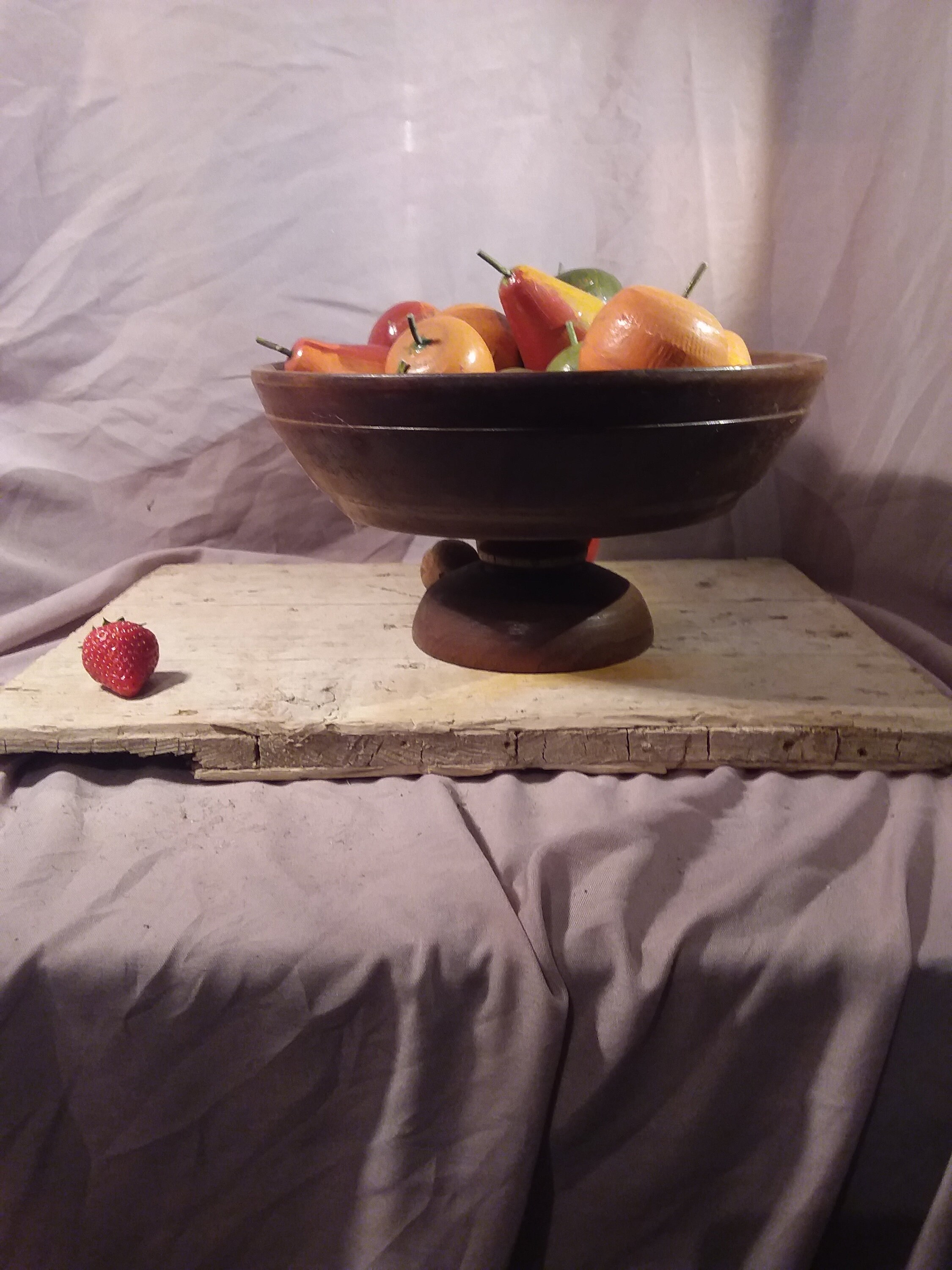 Cesta de frutas de madera. El jarrón y la fruta están hechos | Etsy