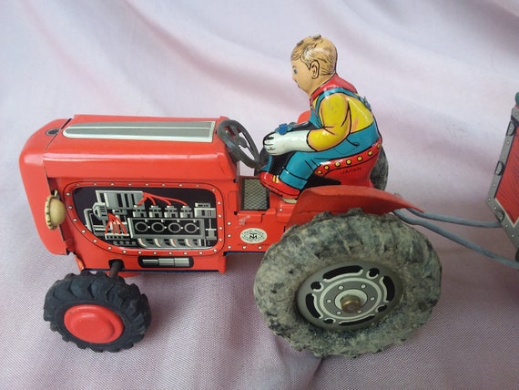 Tractor con remolque. Juguete Vintage 60s 70s Etsy Mexico