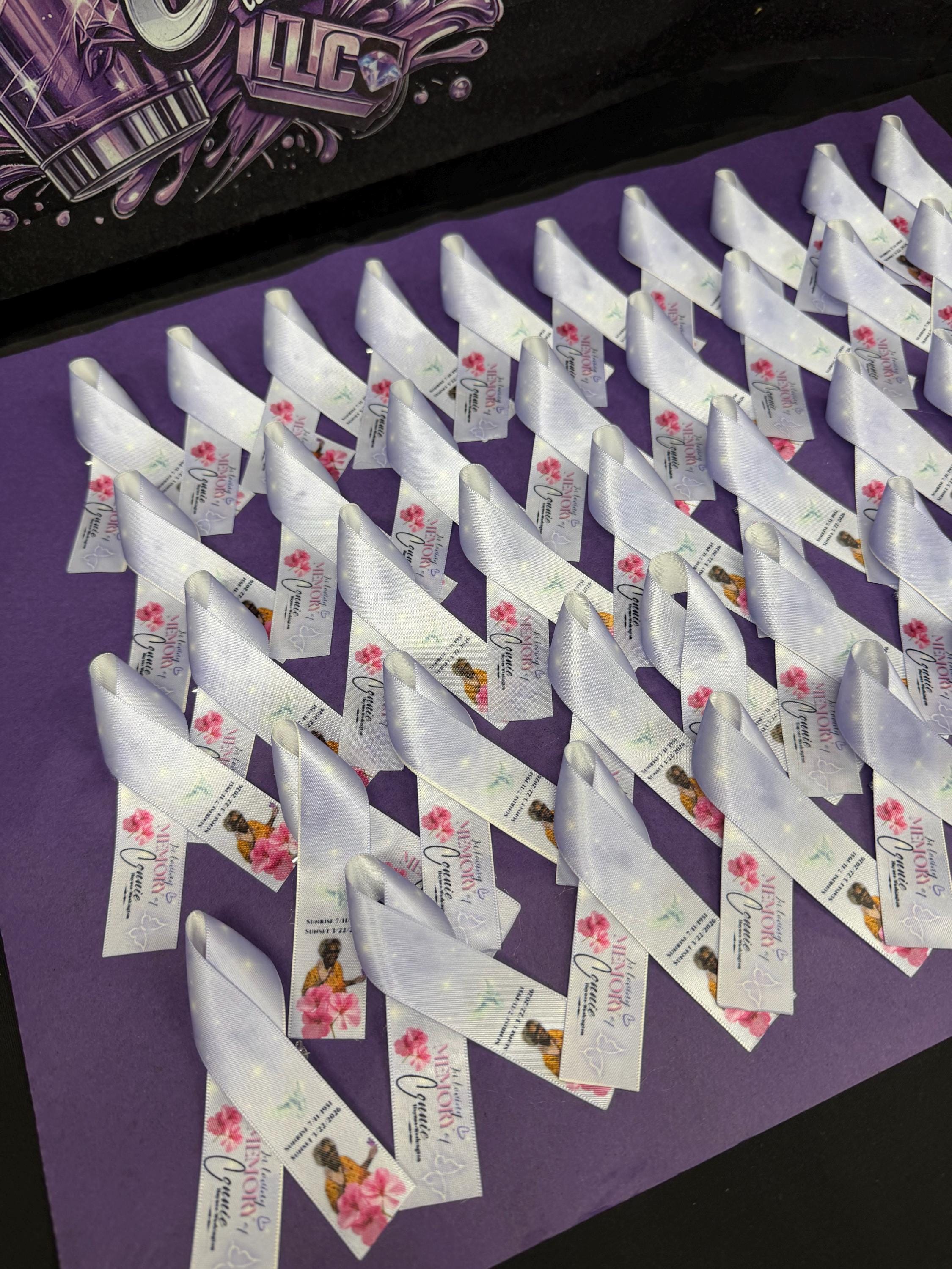 Custom Memorial Ribbon: in Loving Memory Photo Keepsake - Etsy