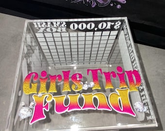 Girls Trip Savings Smash Box | Cash Challenge Box | Smash to Open Travel Fund
